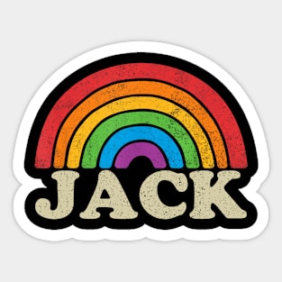 Jack - Retro Rainbow Flag Vintage-Style Sticker